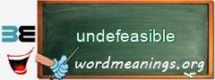 WordMeaning blackboard for undefeasible